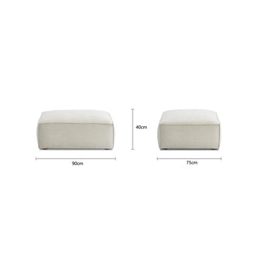 canapé d'angle moderne beige clair uni confortable salon minimaliste inclusion coussins tapis