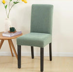 housses chaise moderne gris tissu petits points polyester coton plage fauteuil mariage banquet protection