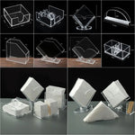 boîte serviettes transparente moderne plastique base plate amovible restaurant