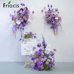 bouquet fleurs artificielles violettes blanches modernes décoration intérieure soie élégante mariage anniversaire