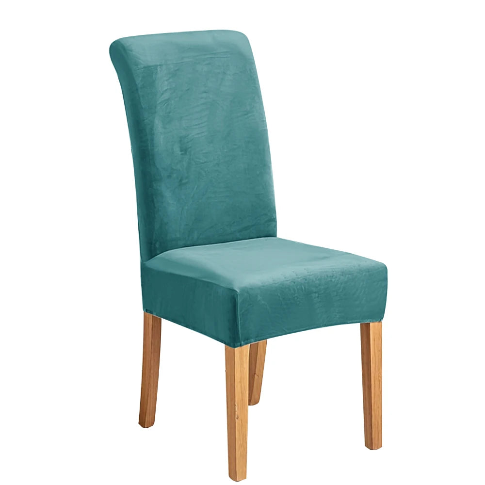 Housse chaise velours jaune doré élastique moderne protection meuble Jaune Doré