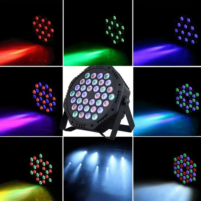 projecteur led noir effet scène dmx 18 36 lames tringles professionnel rouge vert bleu
