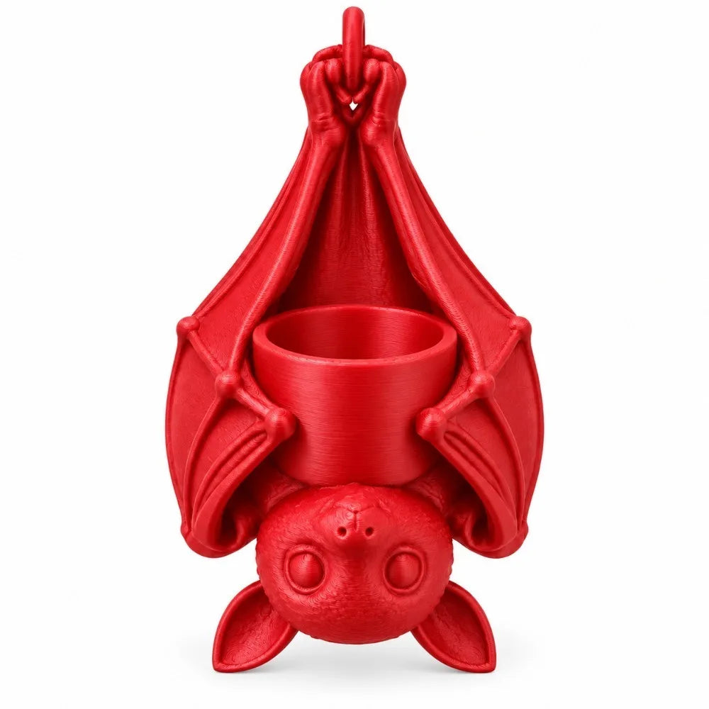 pots fleurs suspendus chauve souris motif 3d gothique noir blanc rose rouge jaune