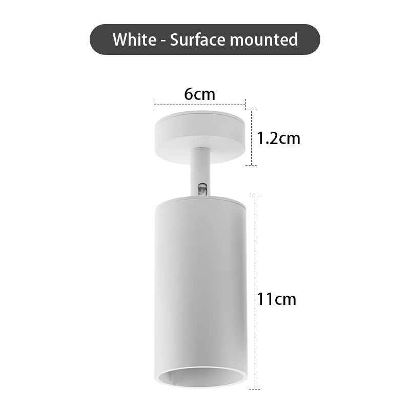 Spot LED moderne or blanc noir ampoule gu10 murale surface fixations vis