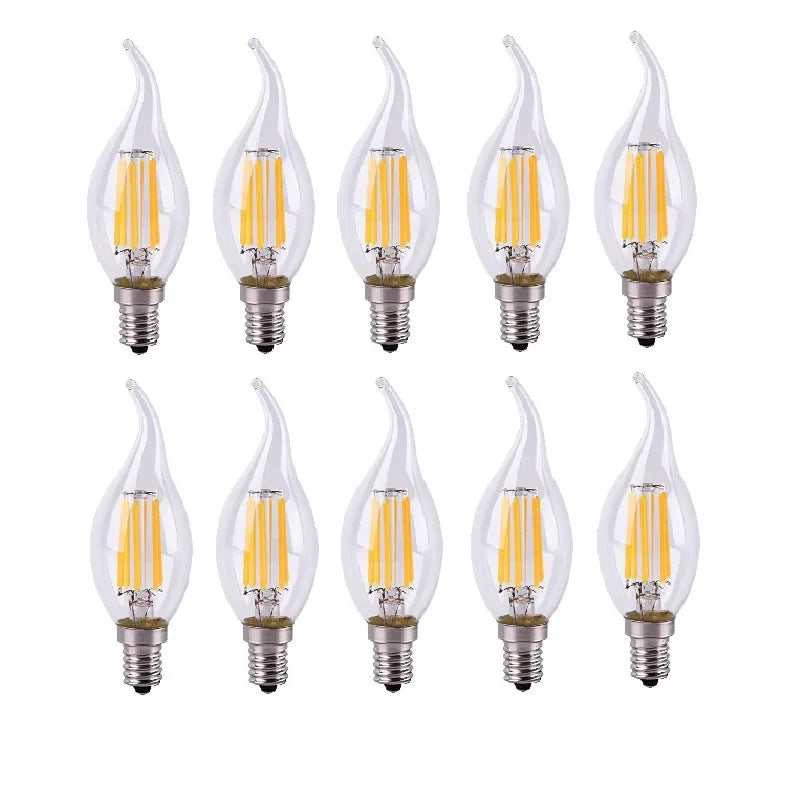 ampoule led bougie e14 filament doré vintage moderne décoration intérieur lustre blanc chaud