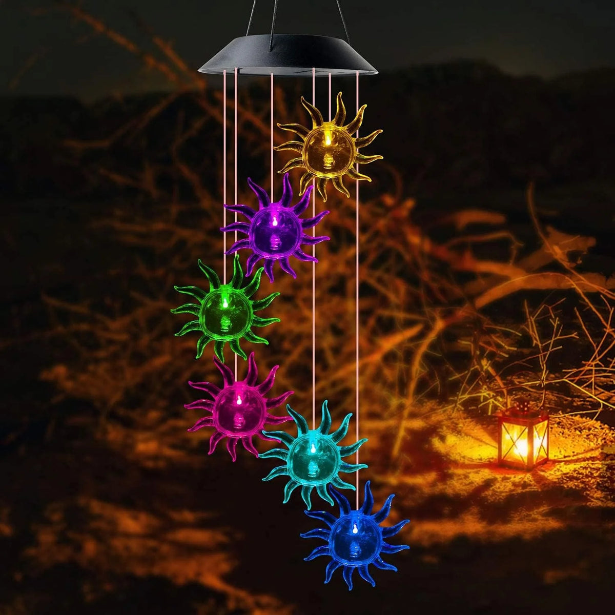 Mobiles solaires oiseaux chauves souris licornes chiens étoiles lunes cerfs bleu vert rouge jaune