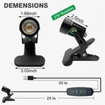 lampe sol led pinces réglable moderne noir clip intégré lumière table chambre atelier
