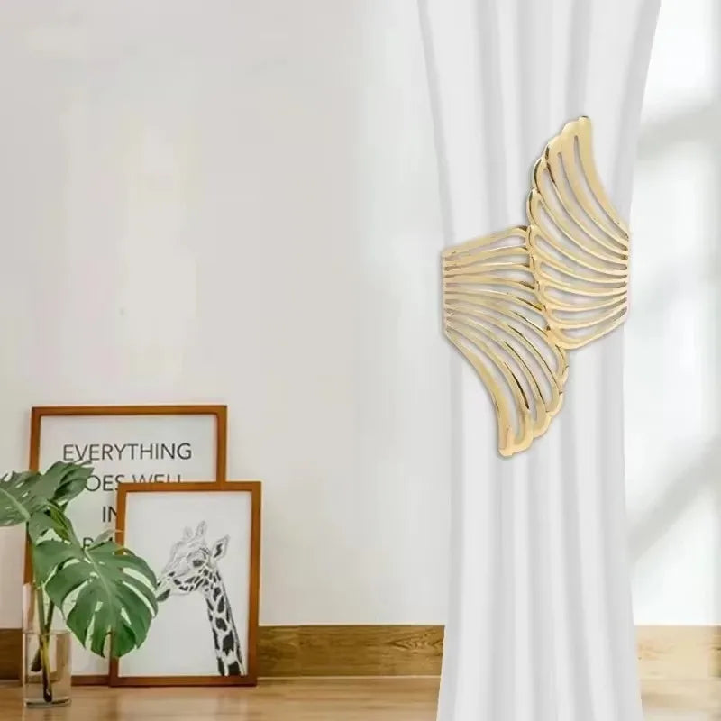 anneaux serviette or oiseau argent plumes moderne élégant adhésif
