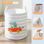 paniers rangement pliant tissu lin motif animaux moderne poignées corde rangement jouets chambre