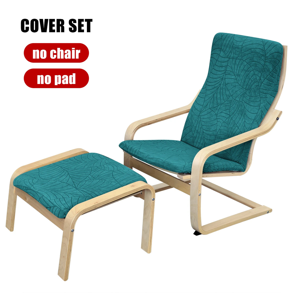 housses chaise coussin repose pieds vert pastel imprimé feuilles moderne polyester extensiblesextérieur mariage banquet