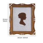 cadre photo or baroque ornements floraux classique moderne rectangle mural gravé