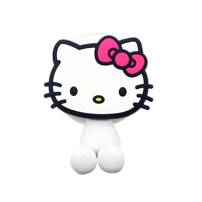 porte brosse dents animaux chatons pois adhésif mignon rose blanc gris