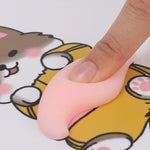 autocollants adhésifs figurines animaux kawaii dessin animé rose gris marron jaune blanc doux mignon