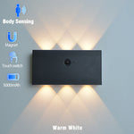 lampe murale led moderne rechargeable noir blanc bois 5000mAh interrupteur tactile chambre cuisine