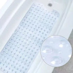 tapis bain antidérapant bleu clair noir blanc gris perforations modernes fixations