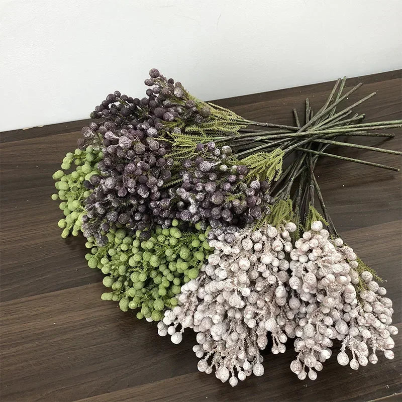 bouquet artificiel violet gris vert blanc extérieur naturel brillant plastique exposéextérieur