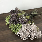 bouquet artificiel violet gris vert blanc extérieur naturel brillant plastique exposéextérieur