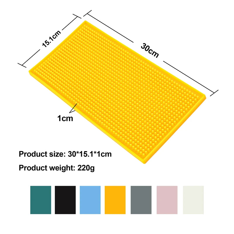 tapis bar silicone perforé moderne noir gris rose blanc perforations respectueux environnement