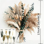 décoration intérieure bouquet fleurs séchées eucalyptus pampa naturel rustique beige vert