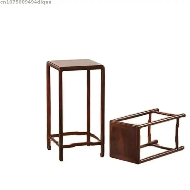 piédestal bois massif finition brillante classique moderne support sculptures vases bonsaïs statuettes brûleur encensOpaque