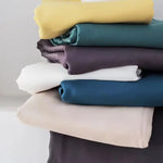 lot draps lit unis vert pastel coton doux moderne chambre maison