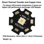 LED moderne blanc chaud 3000K CRI95 5050 16mm 20mm PCB cuivre DIY flashlight