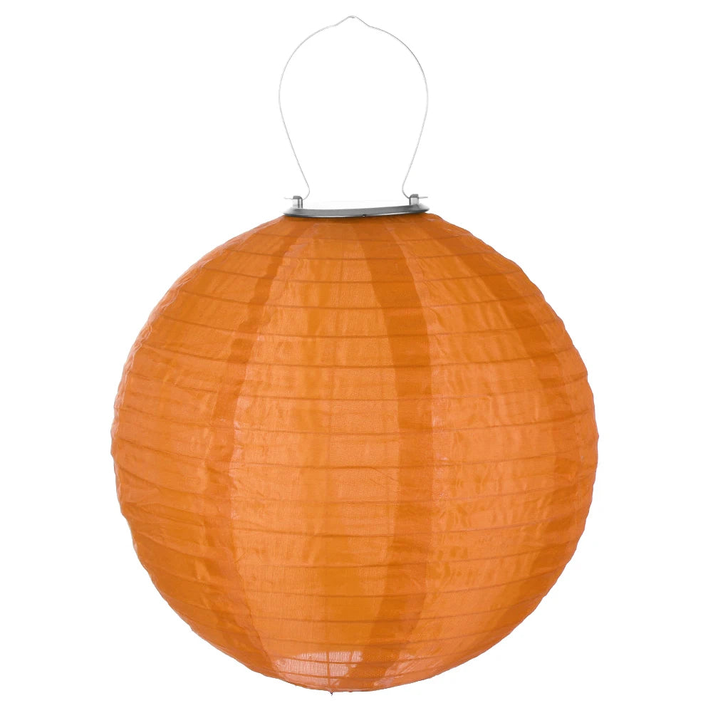lanterne solaire led florale traditionnelle blanc rouge vert rose crochets tissu nylon opaque festive