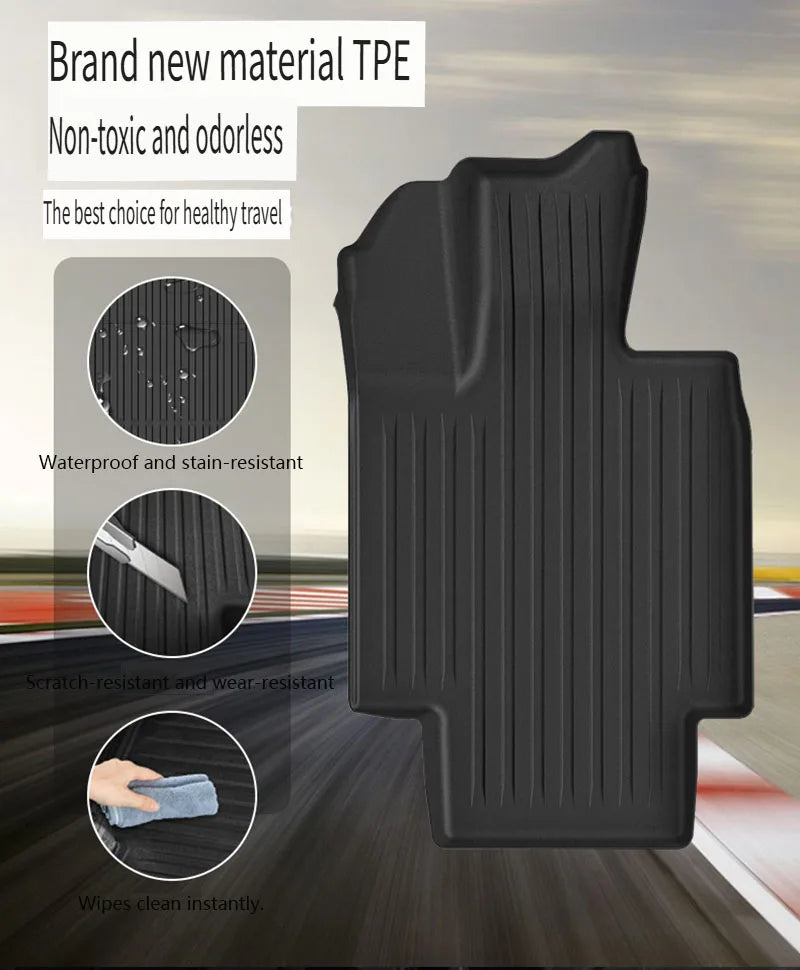 tapis sol voiture noir rayures verticales moderne antidérapant protection coffre universal adaptable