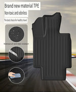 tapis sol voiture noir rayures verticales moderne antidérapant protection coffre universal adaptable
