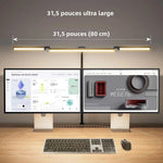 lampe led flexible clip noir blanc moderne sans scintillement USB rechargeable