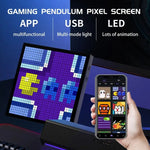 affichage led pixel art multifonction bluetooth calendrier couleurs variées moderne technologique ludique