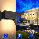 applique murale led moderne noire ip65 texture granulée contemporaine aluminium