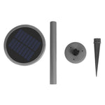 lampe solaire gris moderne panneau solaire tringle assemblée extérieure jardin étanche led brillante