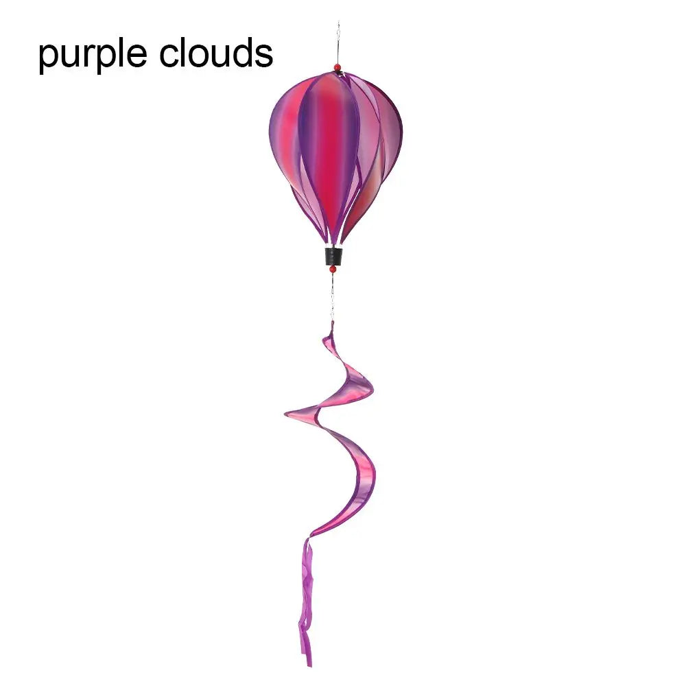 ballon air chaud multicolore rayures paillettes nuages clips décoratif moderne six motifs