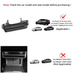 rangement sous écran voiture tesla boîte storage box organizer double couche éclairageintérieur pliable moderne
