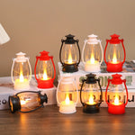 lanterne vintage transparente bougie led ornoements noel anneaux metalliques effet metallique robuste