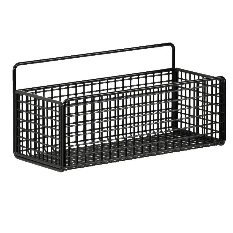 panier rangement noir moderne plastique maille régulière fixation murale étudiant chambre dormir
