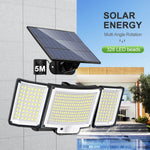 lampe solaire détecteur mouvement 348 led moderne étanche ip65 abs noir blanc télécommande clips