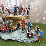 figurines miniatures rouge bleu noir beige vert marron classiques adhésives jouets