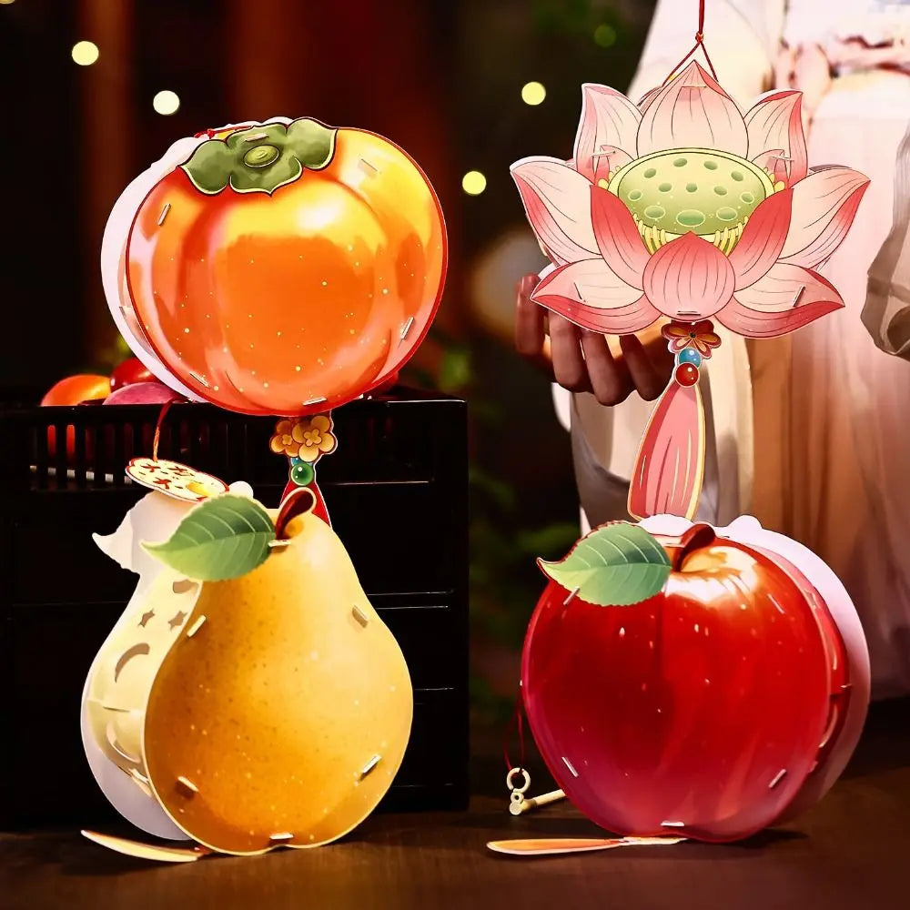 lanternes décoratives fleurs fruits corde rose vert rouge transparent traditionnel anniversaire noël mariage