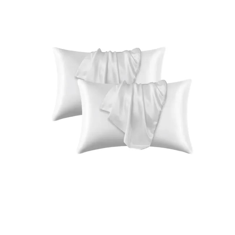 protège oreiller satin violet rose noir champagne moderne doux lit coton polyester