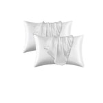 protège oreiller satin violet rose noir champagne moderne doux lit coton polyester