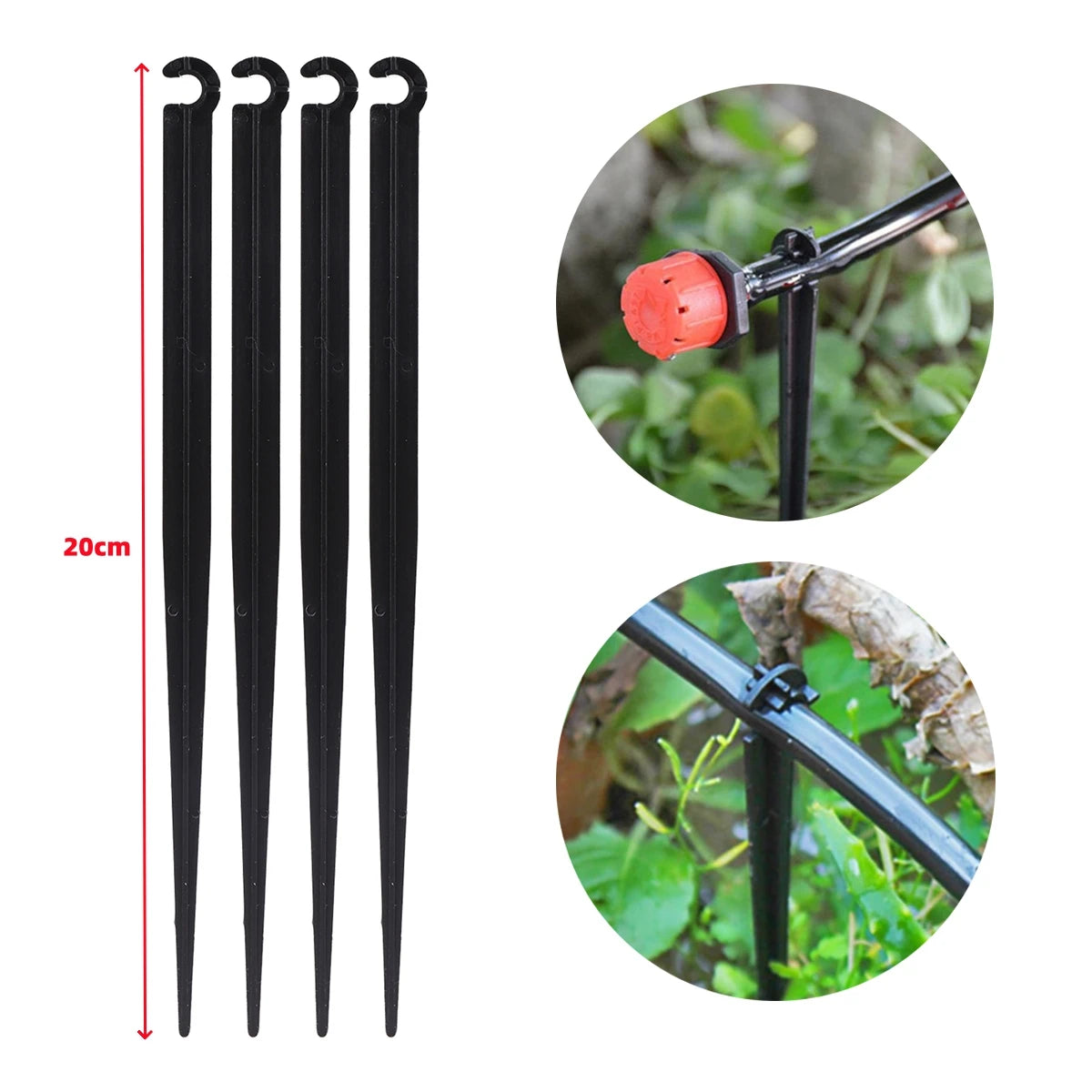supports d'irrigation goutte goutte clips tuyau 47mm pots plantes irrigation pratique robuste clips noirs
