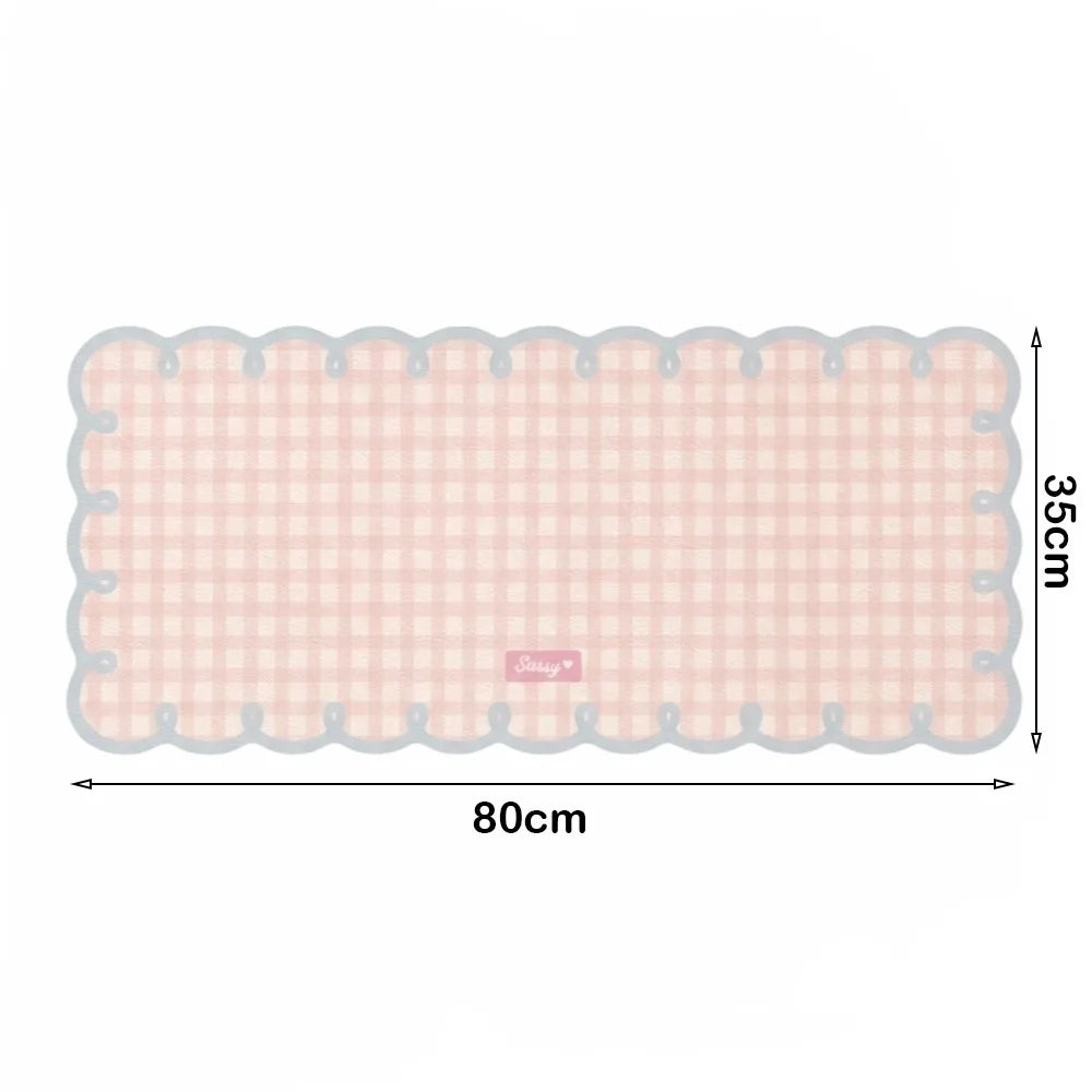 tapis moderne carreaux beige rose bleu adhésif 30x60cm 35x80cm opaquet décors