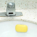 porte savon magnétique ventouse adhésive moderne salle bain savon blanc jaune argente organizer amovible