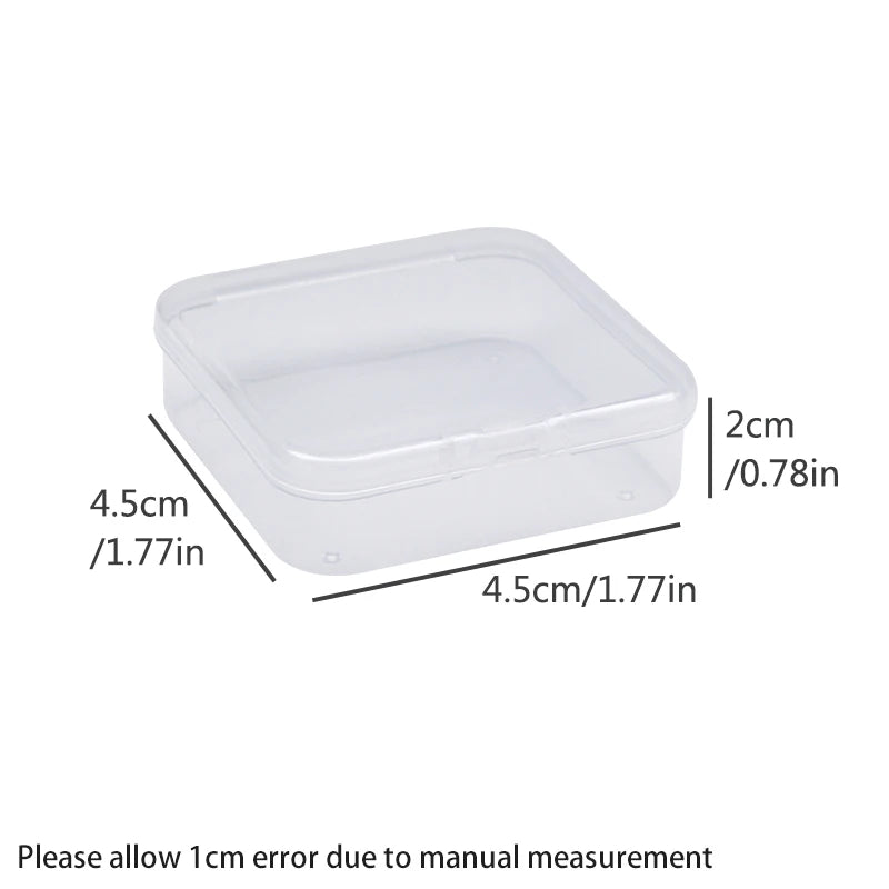 boîtes rangement transparentes poignées modernes petites pièces accessoires boîtes polyvalentes