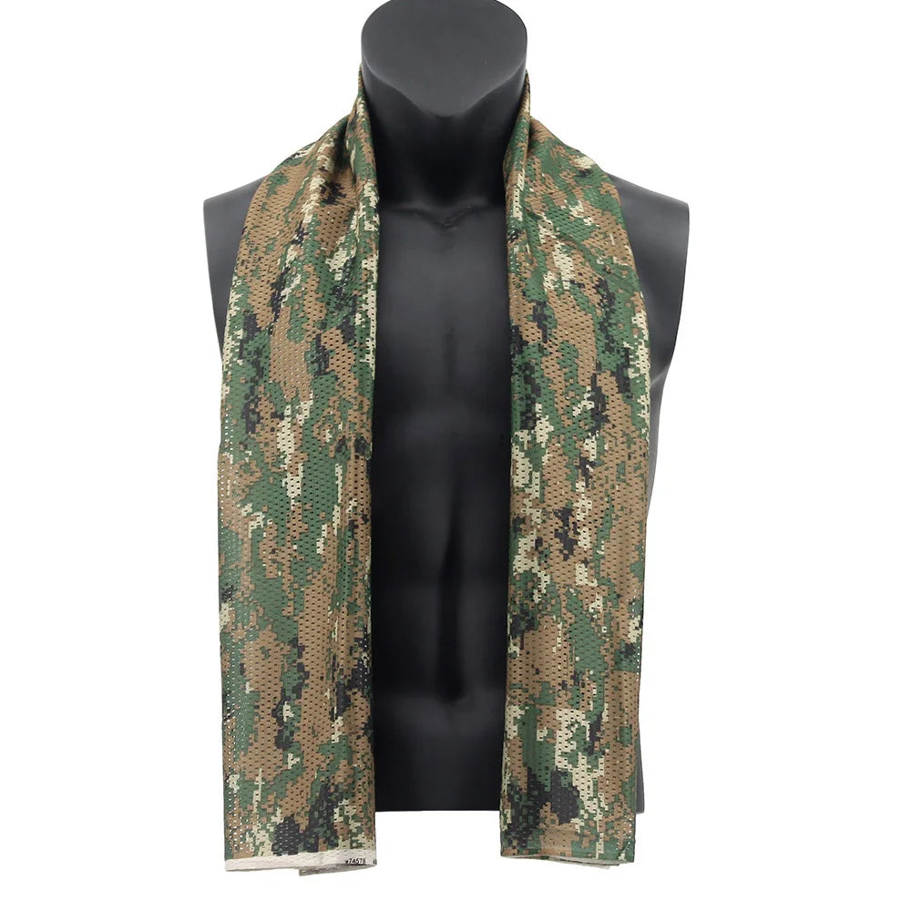 écharpe camouflage vert beige noir homme printemps été automne hiver