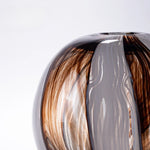 boule décorative moderne gris marron blanc rayures horizontales opacité intérieur décoration maison arrangement floral