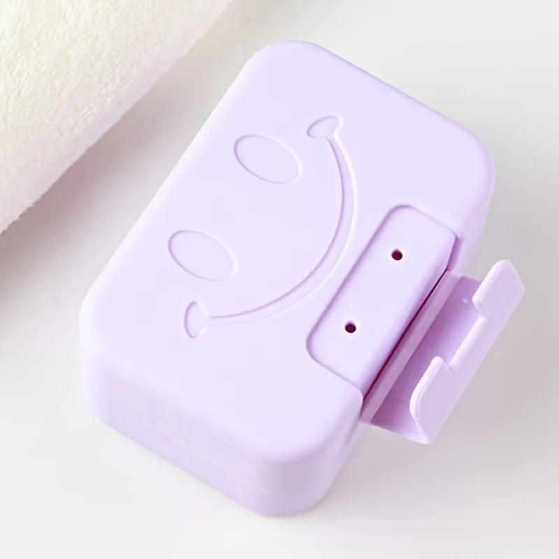 boîte savon moderne rose clair vert pastel violet sourire clips minimaliste maison