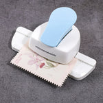 perforateur bords blanc bleu clair rose clair papeterie scrapbooking cartes decoration étudiante minimaliste